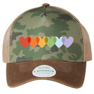 Rainbow Hearts Legacy Tie Dye Trucker Hat