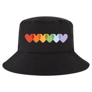 Rainbow Hearts Cool Comfort Performance Bucket Hat