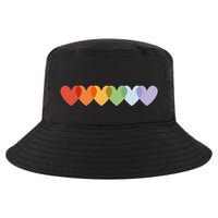 Rainbow Hearts Cool Comfort Performance Bucket Hat