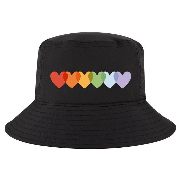 Rainbow Hearts Cool Comfort Performance Bucket Hat