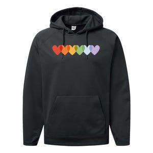 Rainbow Hearts Performance Fleece Hoodie