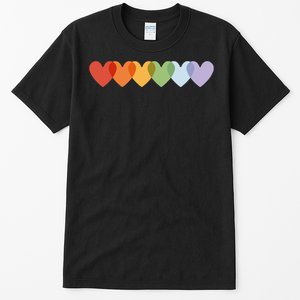 Rainbow Hearts Tall T-Shirt