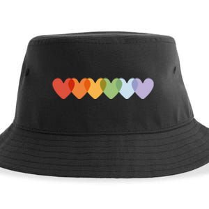 Rainbow Hearts Sustainable Bucket Hat