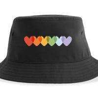 Rainbow Hearts Sustainable Bucket Hat