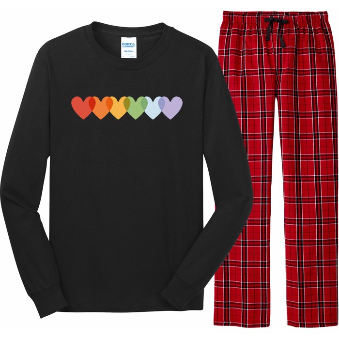 Rainbow Hearts Long Sleeve Pajama Set