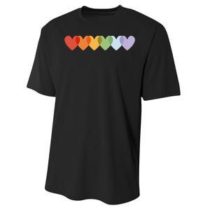 Rainbow Hearts Performance Sprint T-Shirt