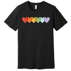 Rainbow Hearts Premium T-Shirt