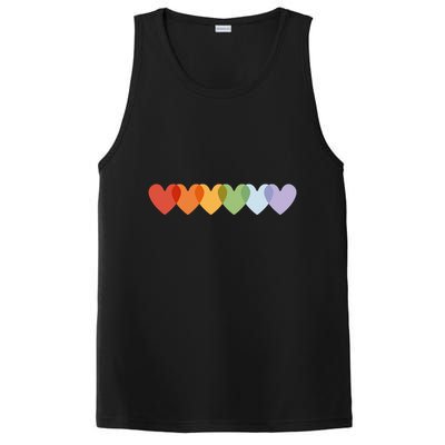 Rainbow Hearts PosiCharge Competitor Tank