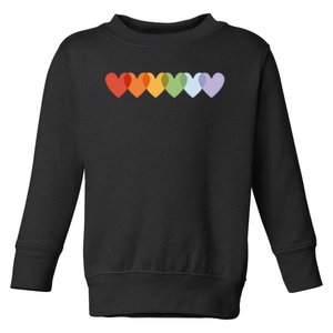 Rainbow Hearts Toddler Sweatshirt