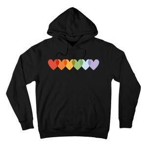 Rainbow Hearts Tall Hoodie