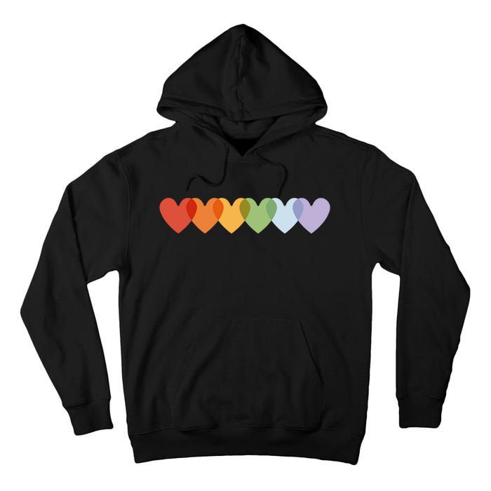 Rainbow Hearts Tall Hoodie