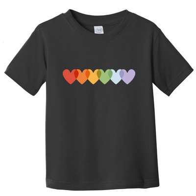 Rainbow Hearts Toddler T-Shirt