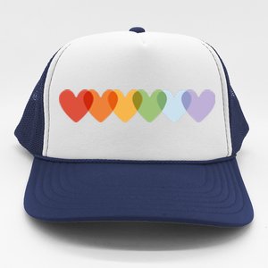 Rainbow Hearts Trucker Hat