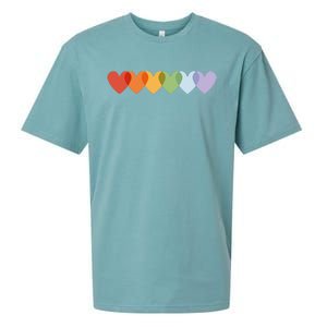 Rainbow Hearts Sueded Cloud Jersey T-Shirt