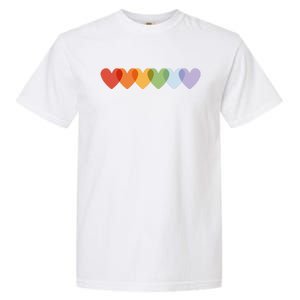 Rainbow Hearts Garment-Dyed Heavyweight T-Shirt