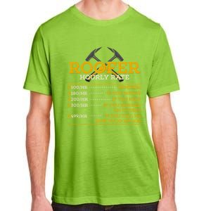 Roofer Hourly Rate Funny Roofer Gift Cool Gift Adult ChromaSoft Performance T-Shirt