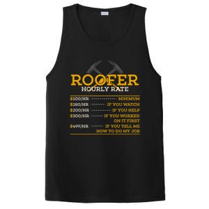 Roofer Hourly Rate Funny Roofer Gift Cool Gift PosiCharge Competitor Tank