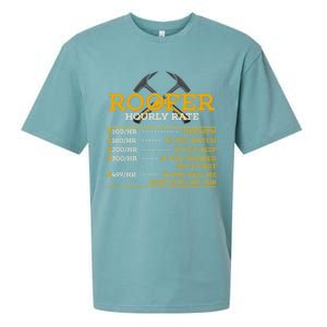 Roofer Hourly Rate Funny Roofer Gift Cool Gift Sueded Cloud Jersey T-Shirt