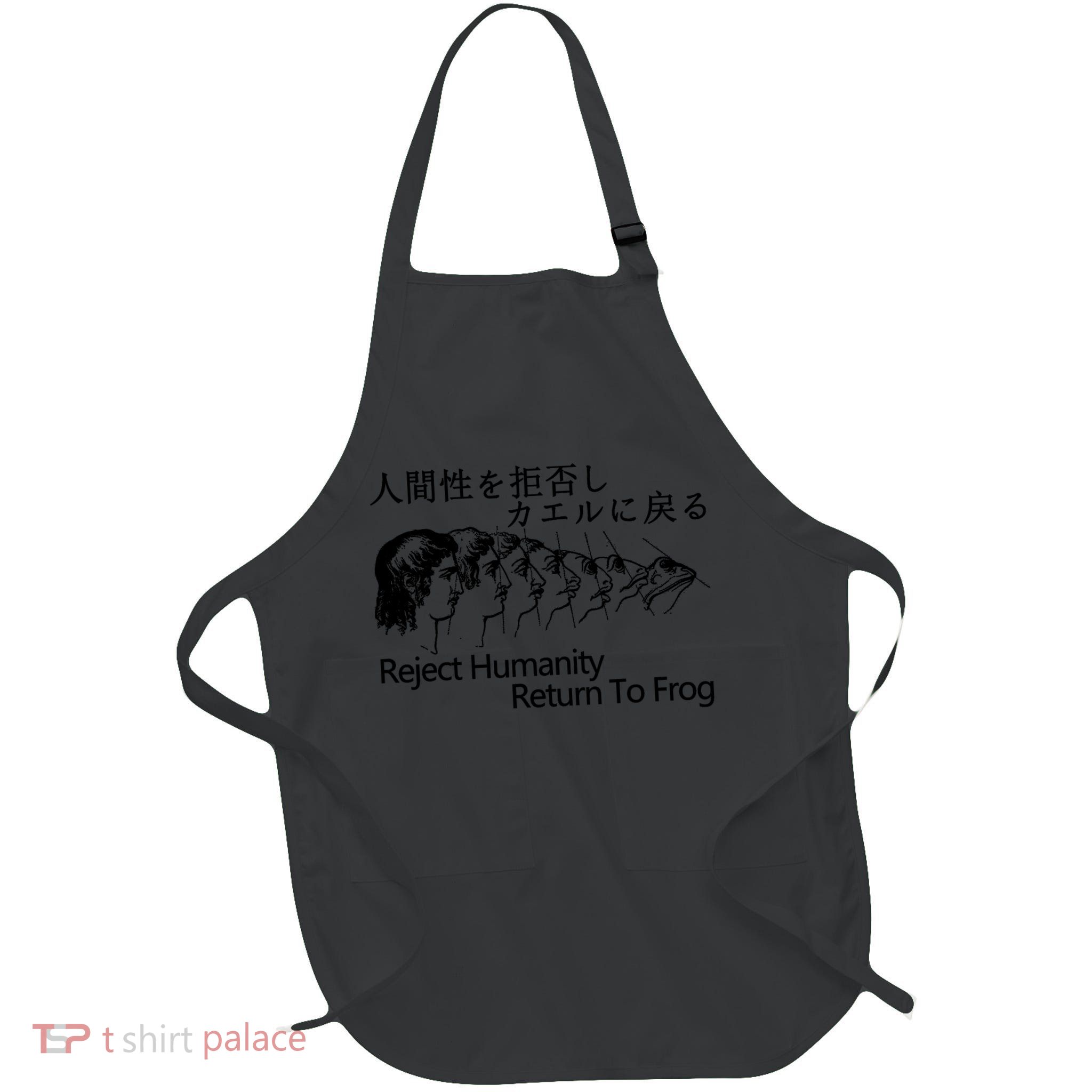 Reject Humanity Return To Frog Japanese Full-Length Apron With Pockets
