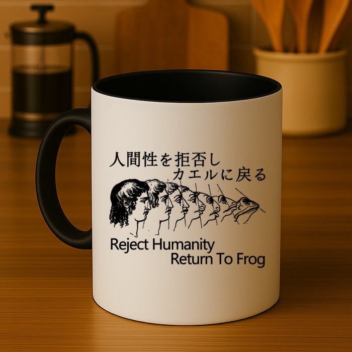 Reject Humanity Return To Frog Japanese Mug