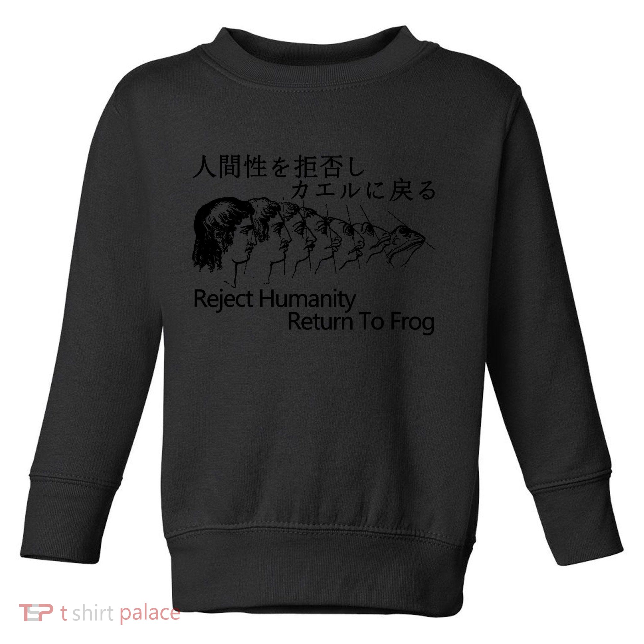 Reject Humanity Return To Frog Japanese Toddler Sweatshirt