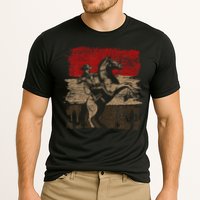 Retro Horse Riding Western Cowboy Cooling Performance Crew T-Shirt