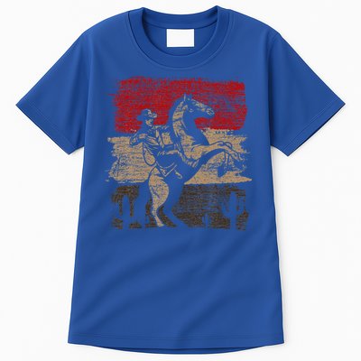 Retro Horse Riding Western Cowboy Tall T-Shirt