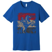 Retro Horse Riding Western Cowboy Premium T-Shirt