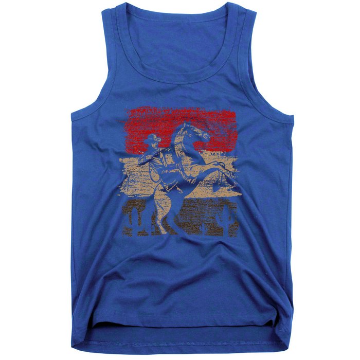 Retro Horse Riding Western Cowboy Tank Top