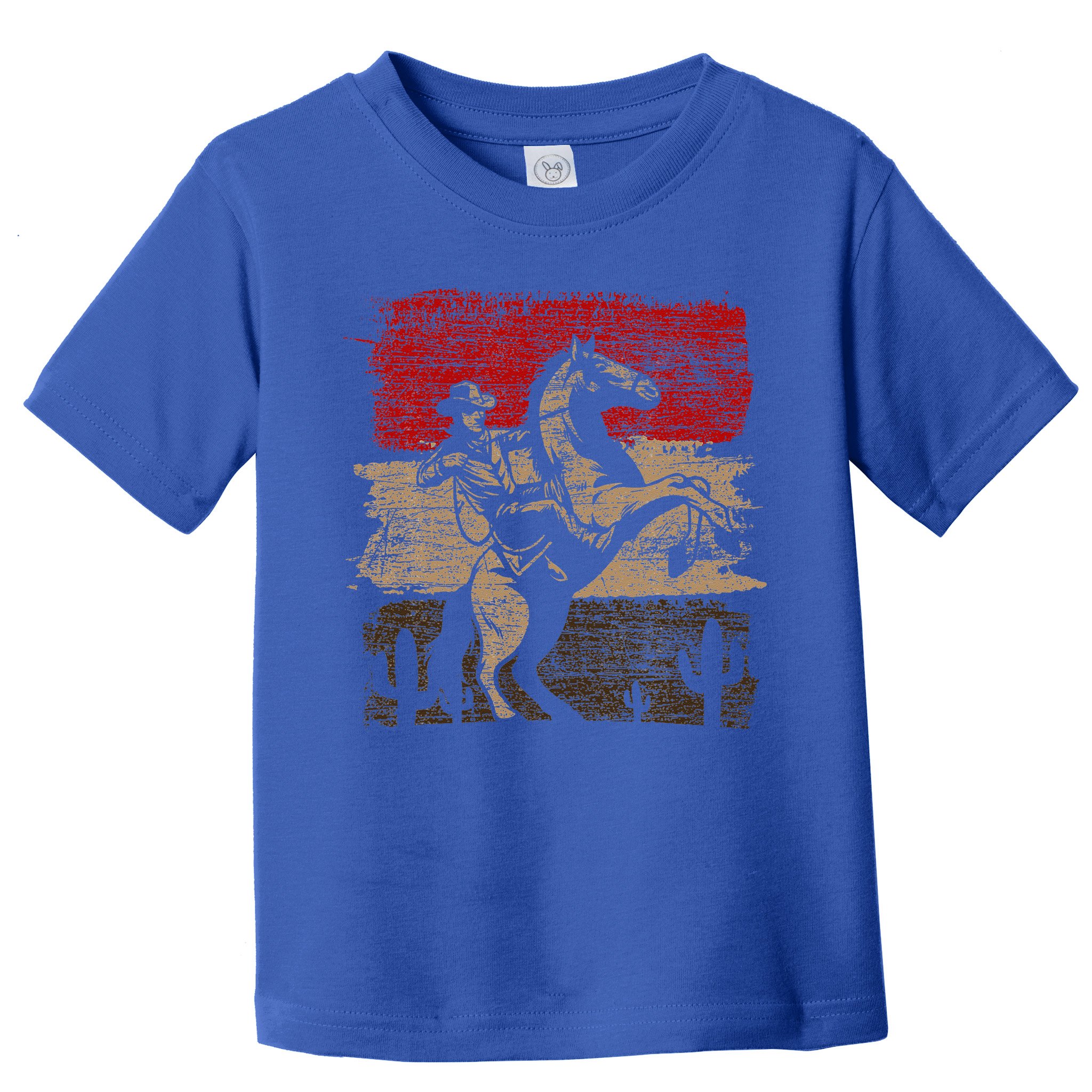 Retro Horse Riding Western Cowboy Toddler T-Shirt