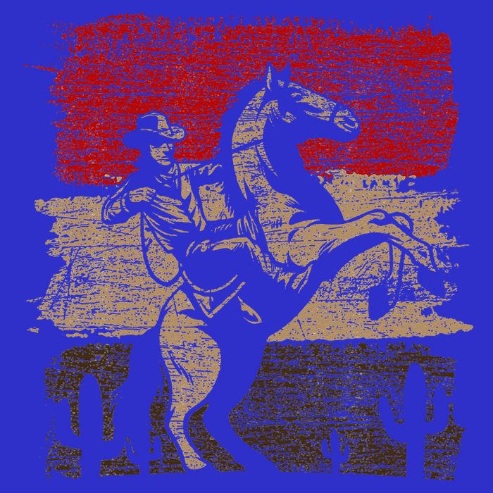 Retro Horse Riding Western Cowboy Zip Tote Bag