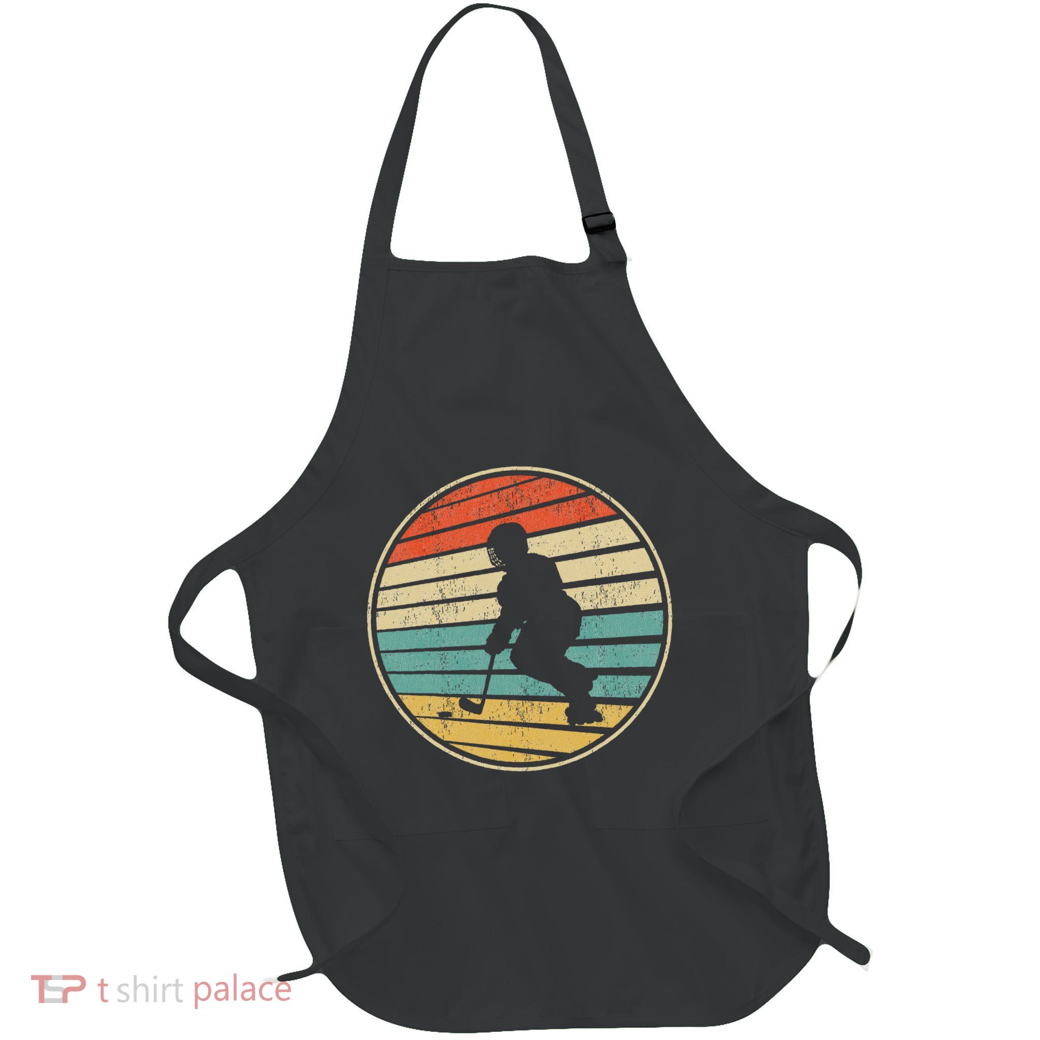 Roller Hockey Retro Vintage 70s 80s Rink Hockey Lovers Apron
