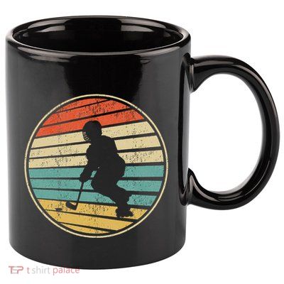 Roller Hockey Retro Vintage 70s 80s Rink Hockey Lovers 11oz C Handle Ceramic Mug
