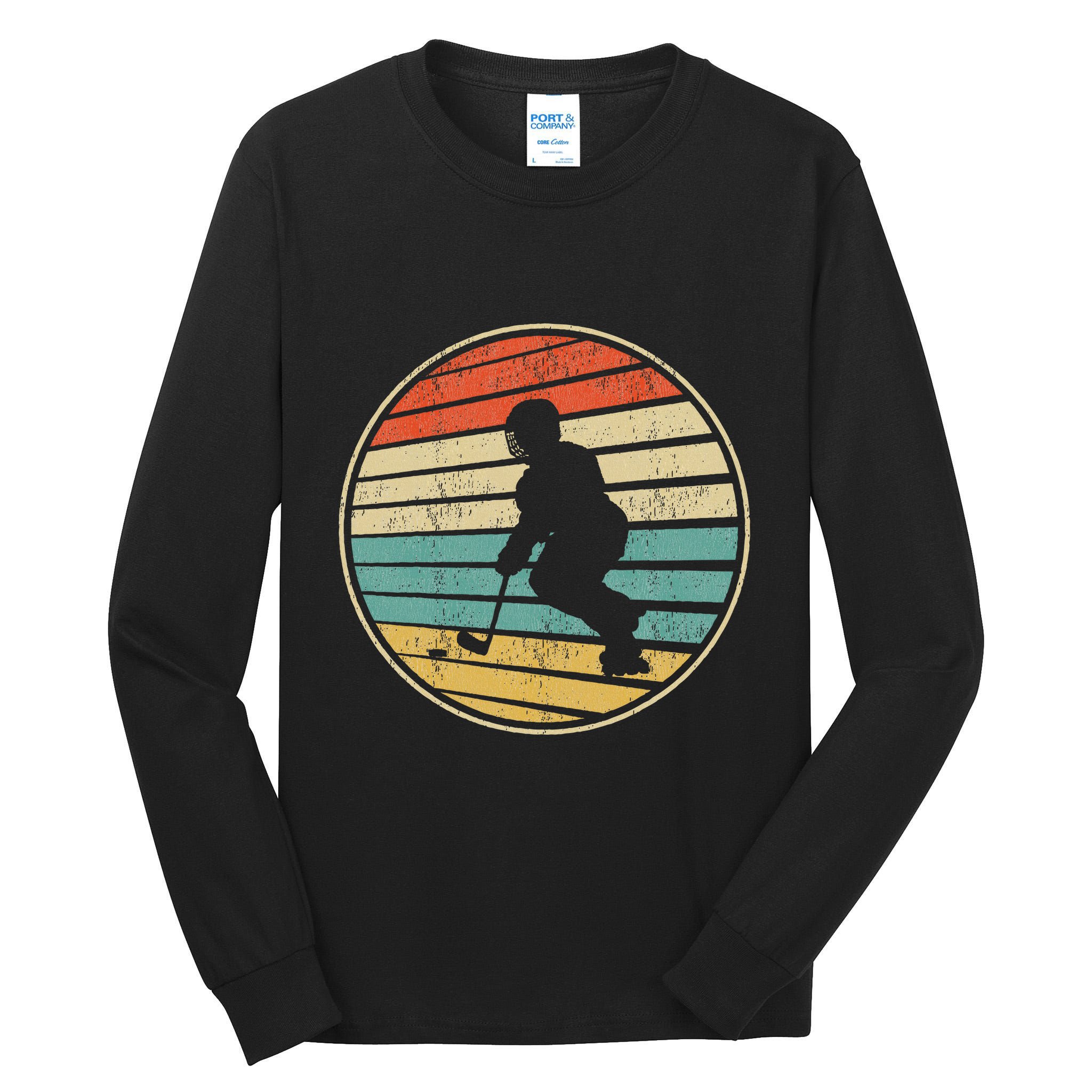 Roller Hockey Retro Vintage 70s 80s Rink Hockey Lovers Tall Long Sleeve T-Shirt
