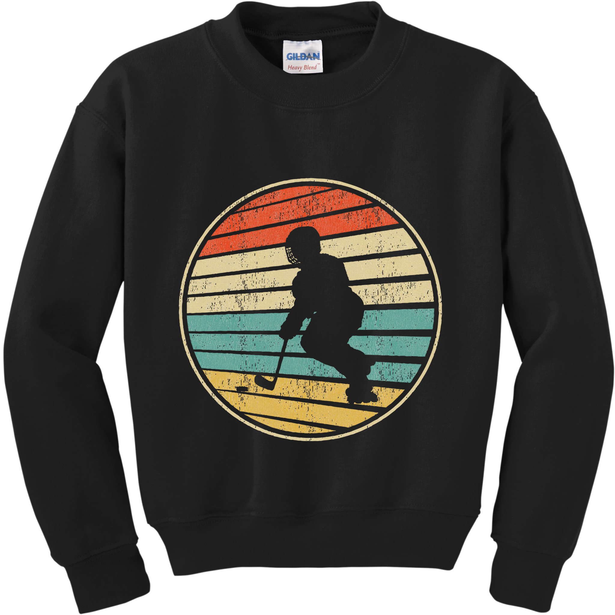 Roller Hockey Retro Vintage 70s 80s Rink Hockey Lovers Kids Sweatshirt