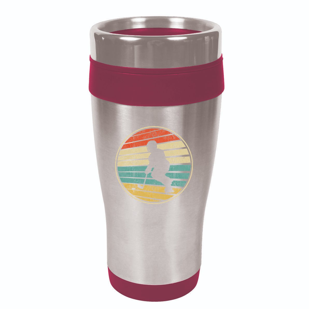 Roller Hockey Retro Vintage 70s 80s Rink Hockey Lovers 16oz Travel Tumbler