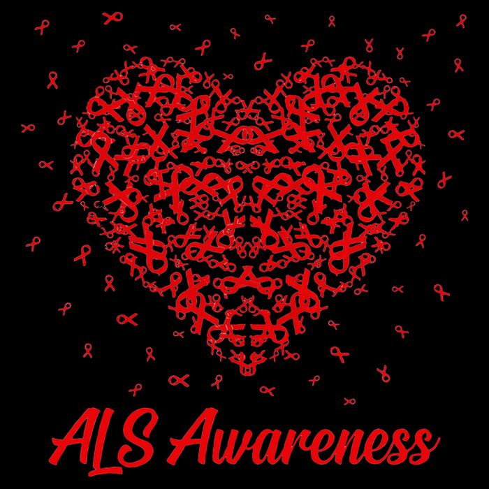 Red Heart Ribbon ALS Awareness Visor