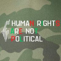 retro Human Rights Are Not Political Support Palestine  Legacy Tie Dye Trucker Hat