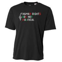 retro Human Rights Are Not Political Support Palestine  Cooling Performance Crew T-Shirt