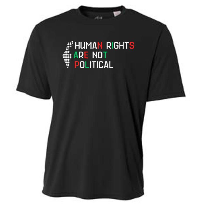 retro Human Rights Are Not Political Support Palestine  Cooling Performance Crew T-Shirt