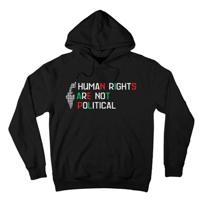 retro Human Rights Are Not Political Support Palestine  Hoodie