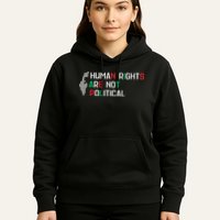 retro Human Rights Are Not Political Support Palestine  Hoodie