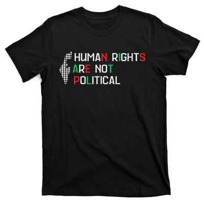 retro Human Rights Are Not Political Support Palestine  T-Shirt