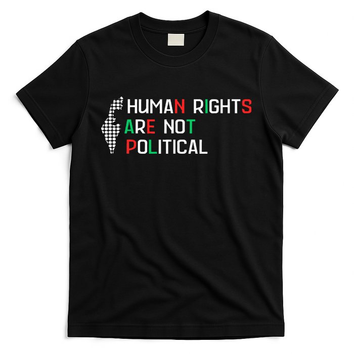 retro Human Rights Are Not Political Support Palestine  T-Shirt