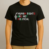 retro Human Rights Are Not Political Support Palestine  T-Shirt
