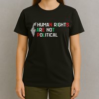 retro Human Rights Are Not Political Support Palestine  T-Shirt