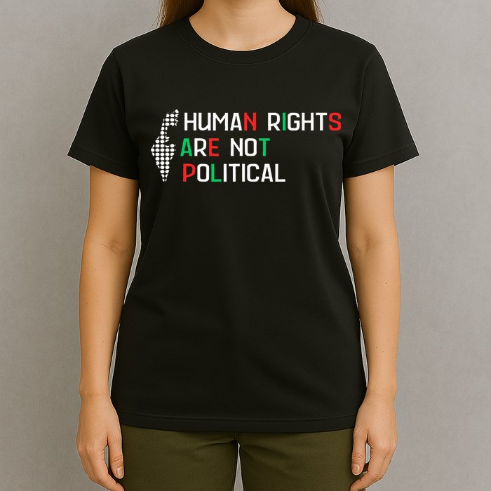retro Human Rights Are Not Political Support Palestine  T-Shirt
