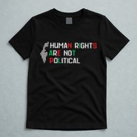 retro Human Rights Are Not Political Support Palestine  T-Shirt