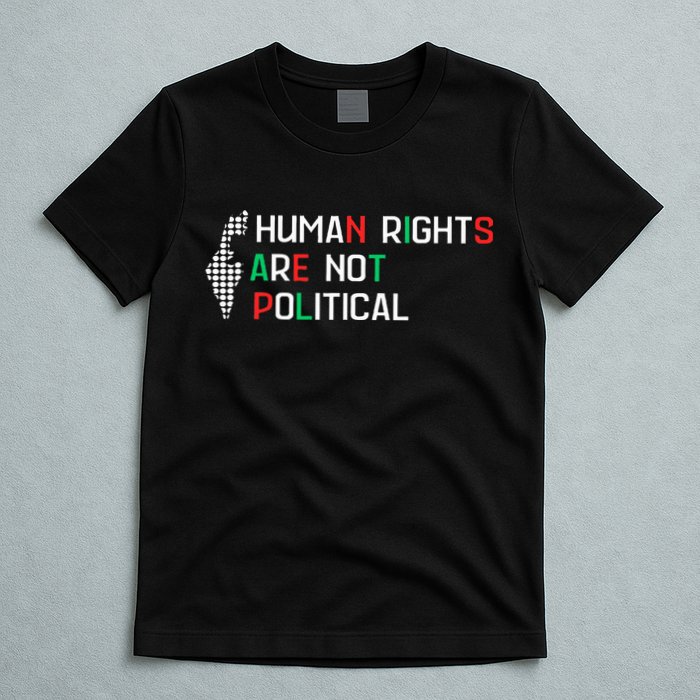 retro Human Rights Are Not Political Support Palestine  T-Shirt