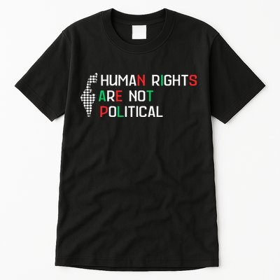 retro Human Rights Are Not Political Support Palestine  Tall T-Shirt
